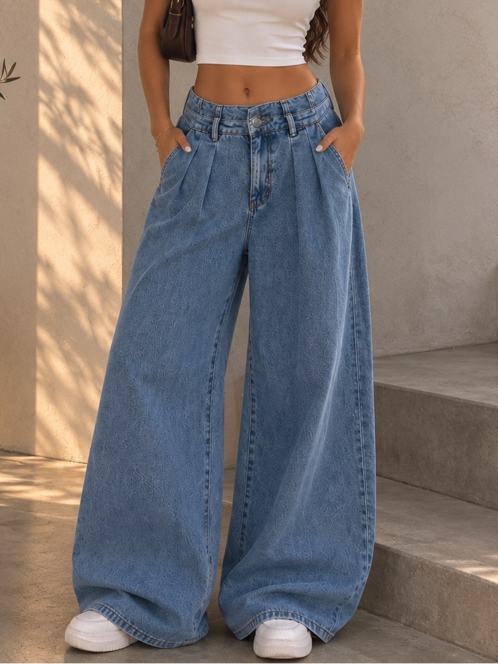 Cider Denim Double Waistband Wide Leg Jeans
Women's Small (Estimated)